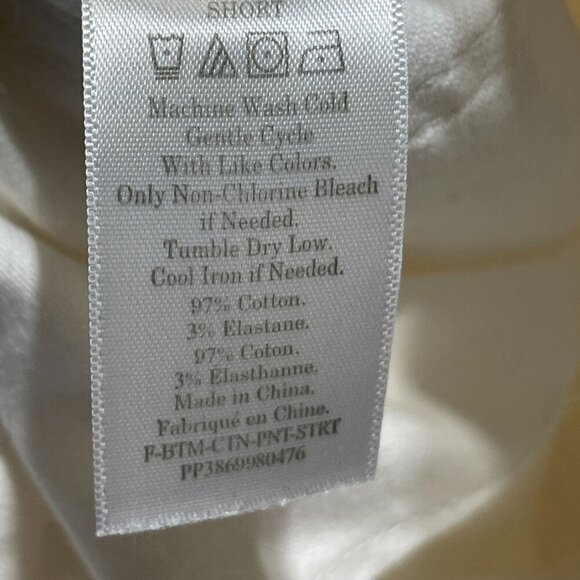 Everlane White Jeans STAIN Women's Straight Cropped Short Size 0 (READ) - Picture 7 of 7